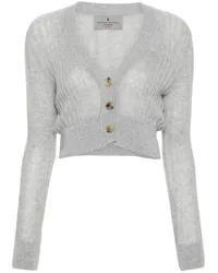 Ermanno Scervino Klassischer Cropped-Cardigan Grau