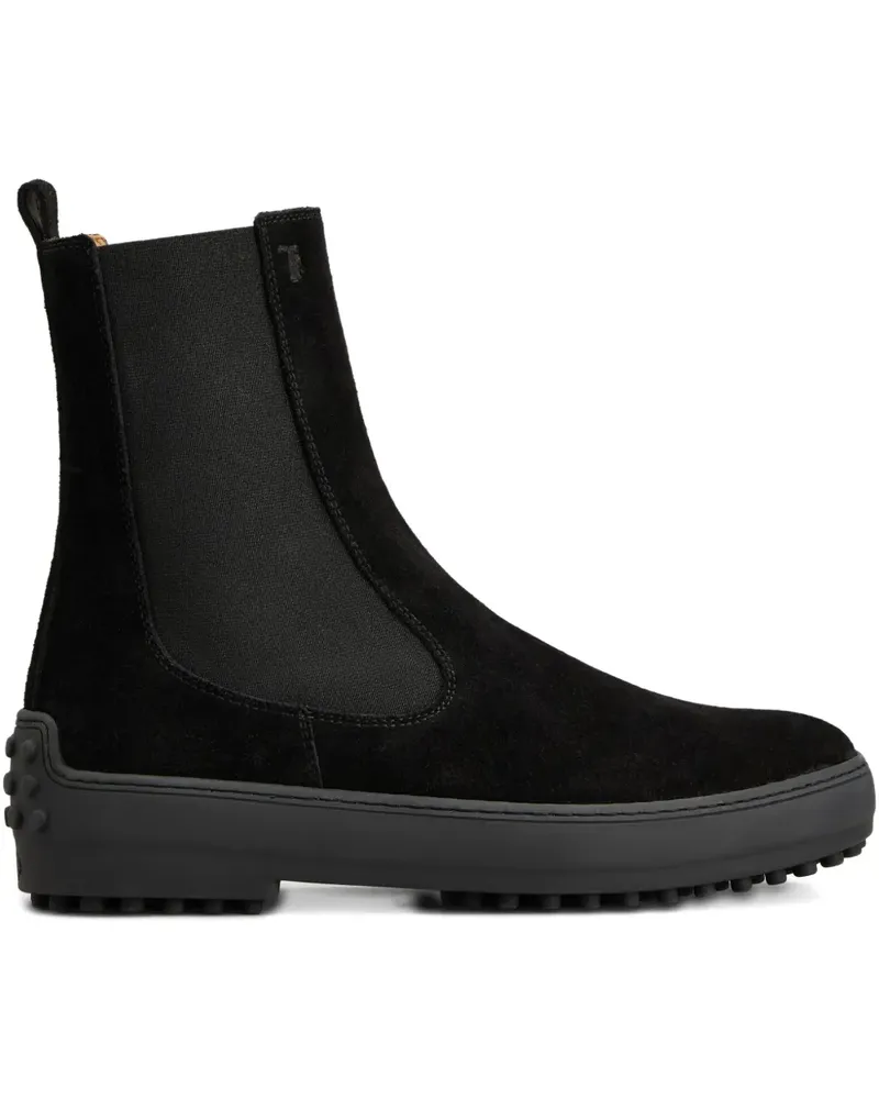 TOD'S Chelsea-Boots aus Wildleder - Schwarz Schwarz