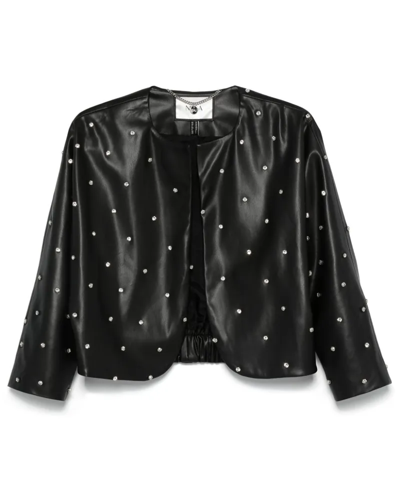 NISSA Jeansjacke mit Kristallen - Schwarz Schwarz