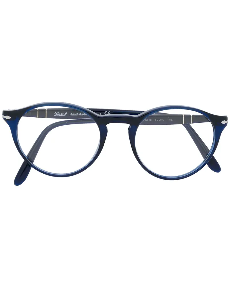 Persol Brille mit rundem Gestell - Blau Blau