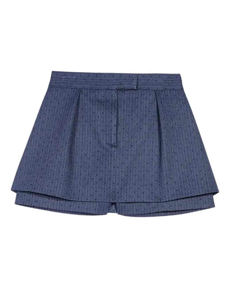 Maje Shorts mit Nadelstreifen - Blau Blau