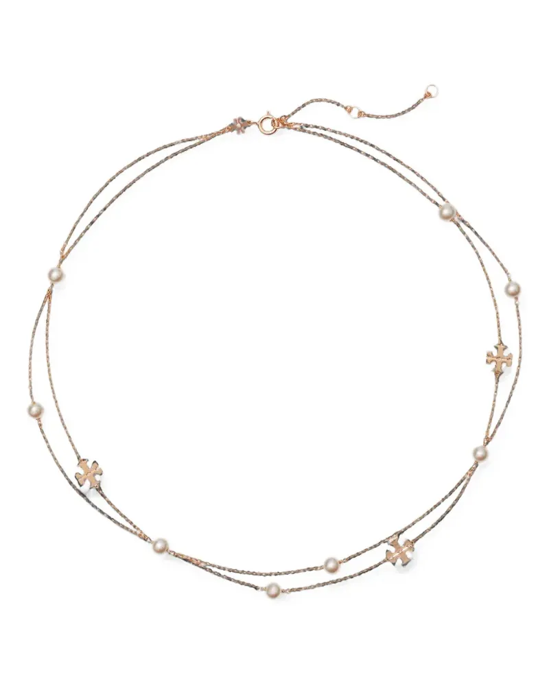 Tory Burch Moondance Perlenkette im Layering-Look - Rosa Rosa