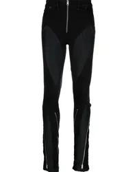 Thierry Mugler Spiral Schlagjeans Schwarz