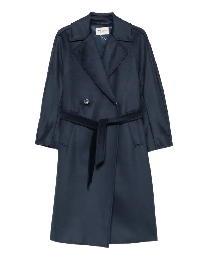 Max Mara belted wrap coat - Blau Blau