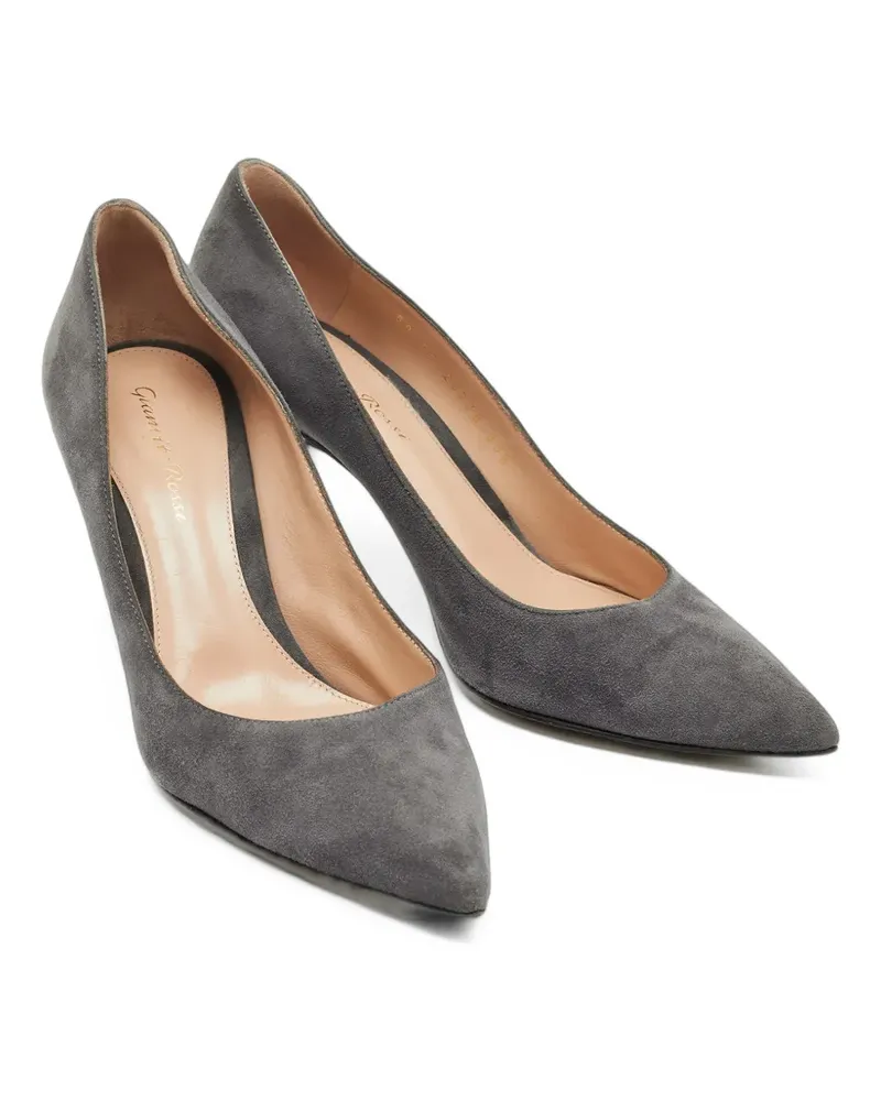 Gianvito Rossi Gianvito 70 pointed-toe suede pumps - Grau Grau
