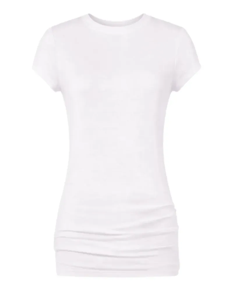 Dondup T-Shirt mit Logo-Patch - Weiß Weiß