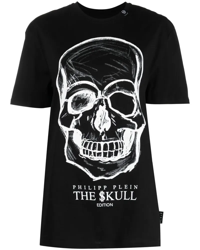 Philipp Plein T-Shirt mit Totenkopf-Print - Schwarz Schwarz