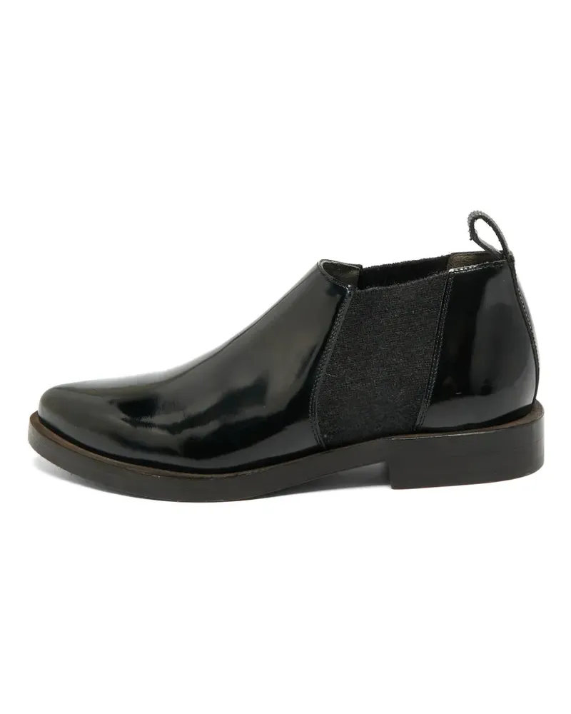 Brunello Cucinelli Chelsea-Boots mit spitzer Kappe - Schwarz Schwarz