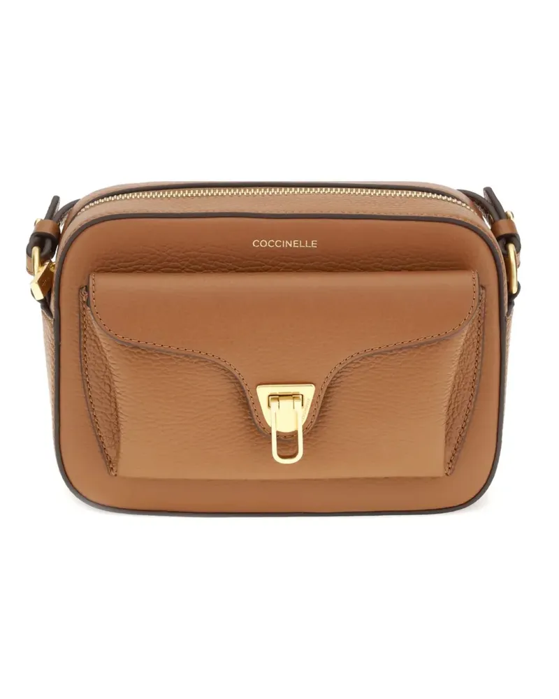 Coccinelle Beat Schultertasche mit Klappentasche - Braun Braun
