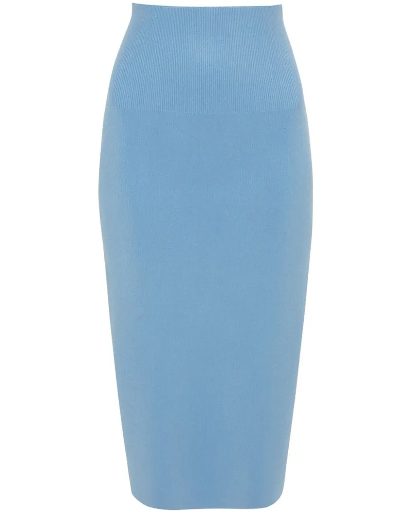 Victoria Beckham Mittellanger Bleistiftrock - Blau Blau