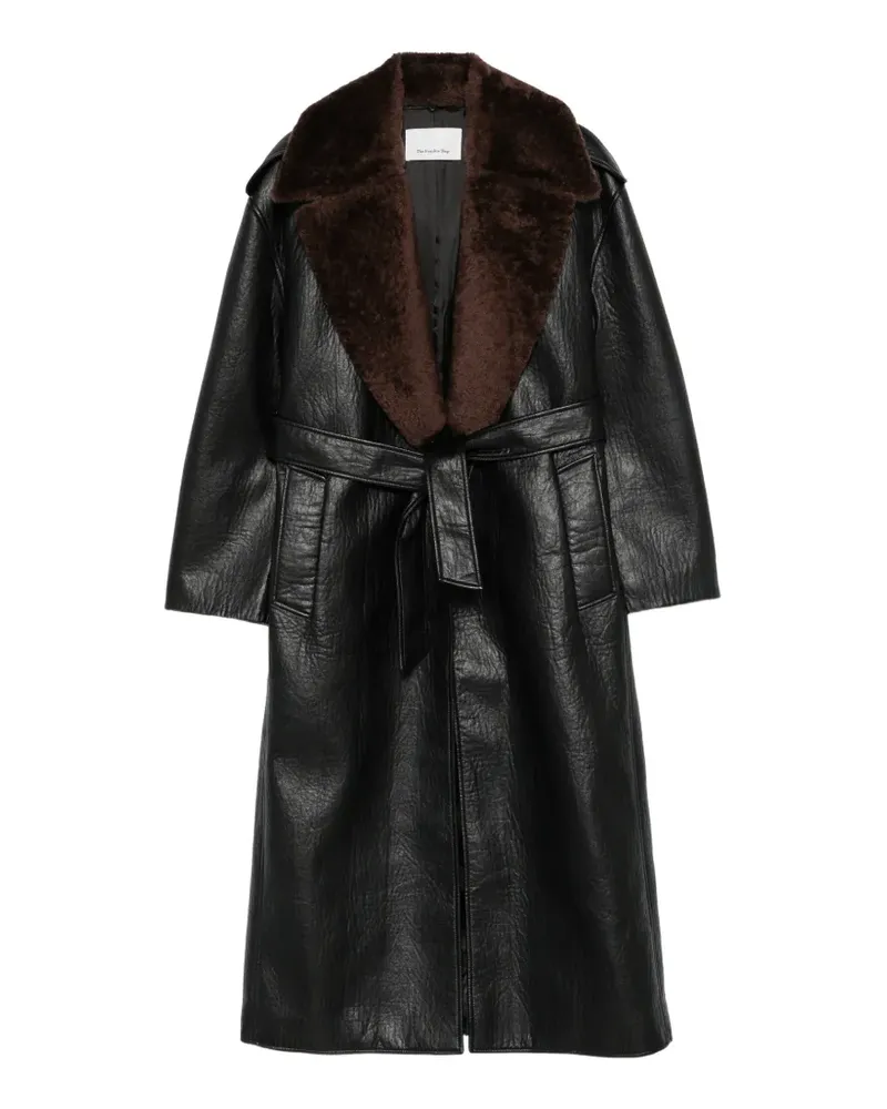 FRANKIE Shop Edra removable-collar trench coat - Schwarz Schwarz