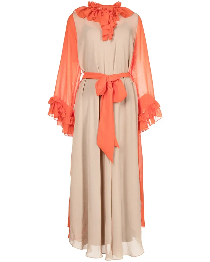 Baruni Abendkleid mit Gürtel - Braun Braun