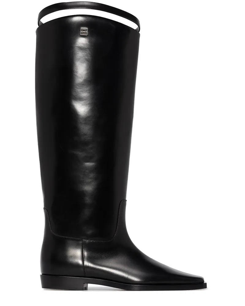 Totême Stiefel mit eckiger Kappe Schwarz