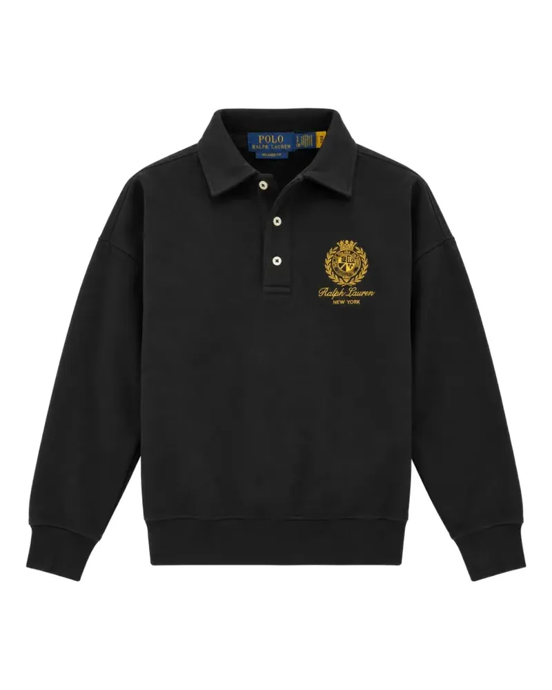 Ralph Lauren Poloshirt mit Wappenstickerei - Schwarz Schwarz