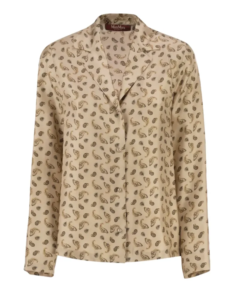 Max Mara Hemd aus Seide mit Paisley-Print - Nude Nude
