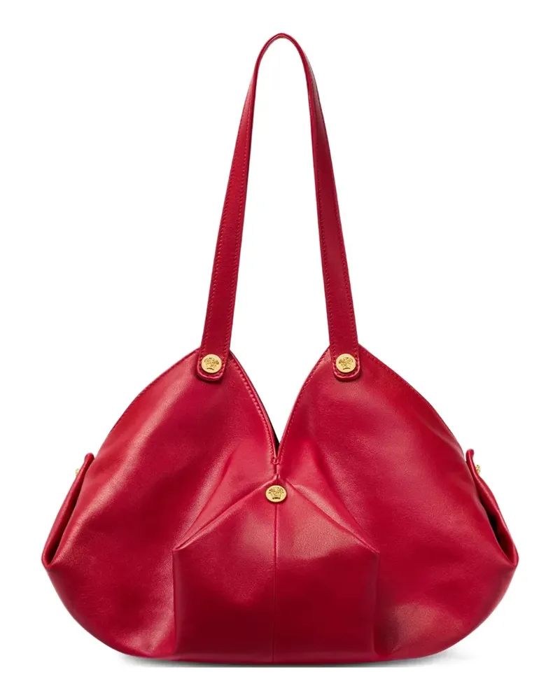 Versace Protea leather shoulder bag Rot