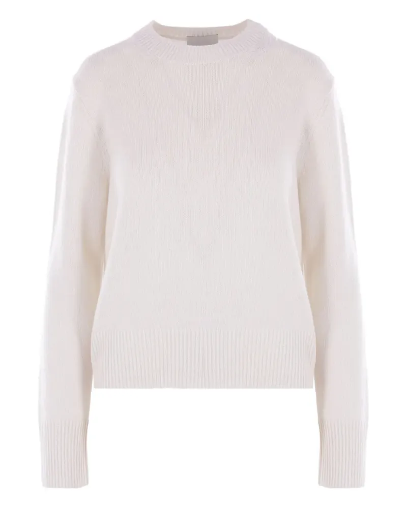 ALLUDE Kaschmirpullover mit rundem Ausschnitt - Weiß Weiß