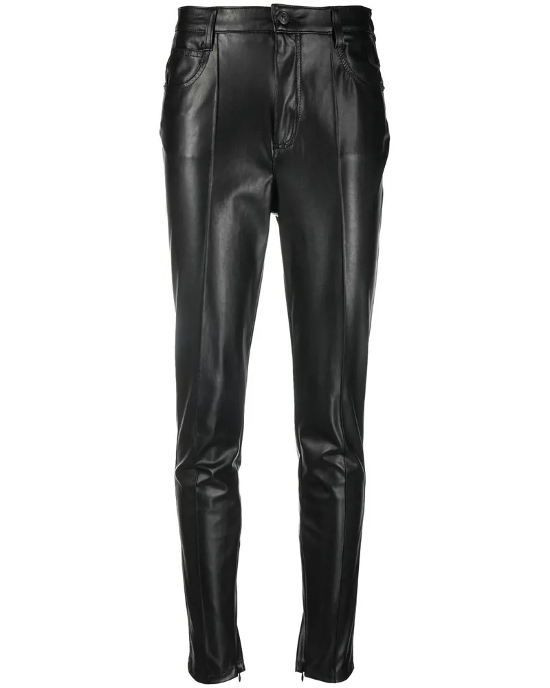 Ermanno Scervino Schmale Hose aus Faux-Leder - Schwarz Schwarz