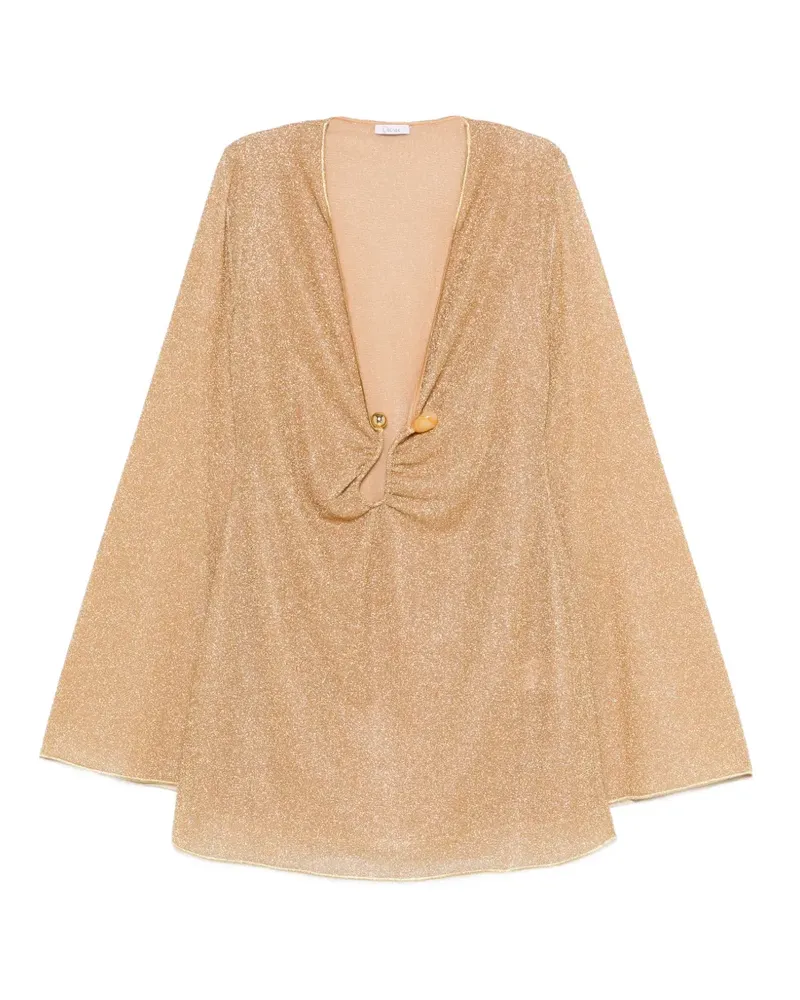 Oséree stone-embellishment mini dress - Gold Gold