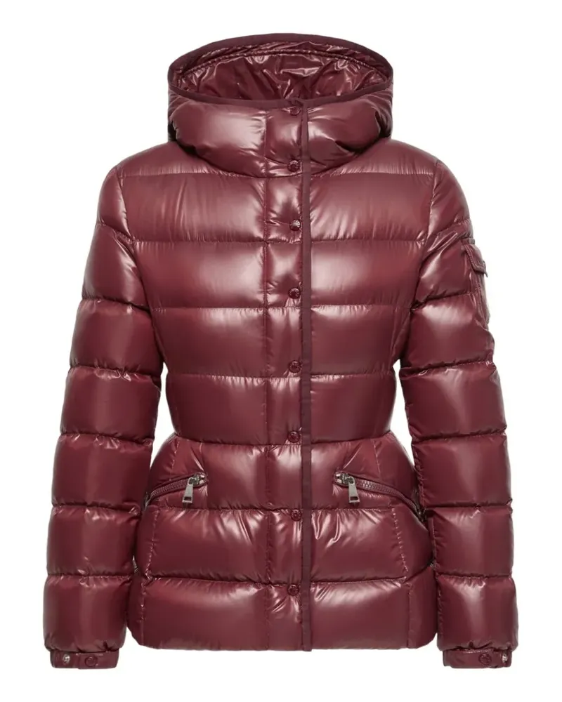 Moncler Gefütterte Jacke mit Logo-Patch - Rot Rot