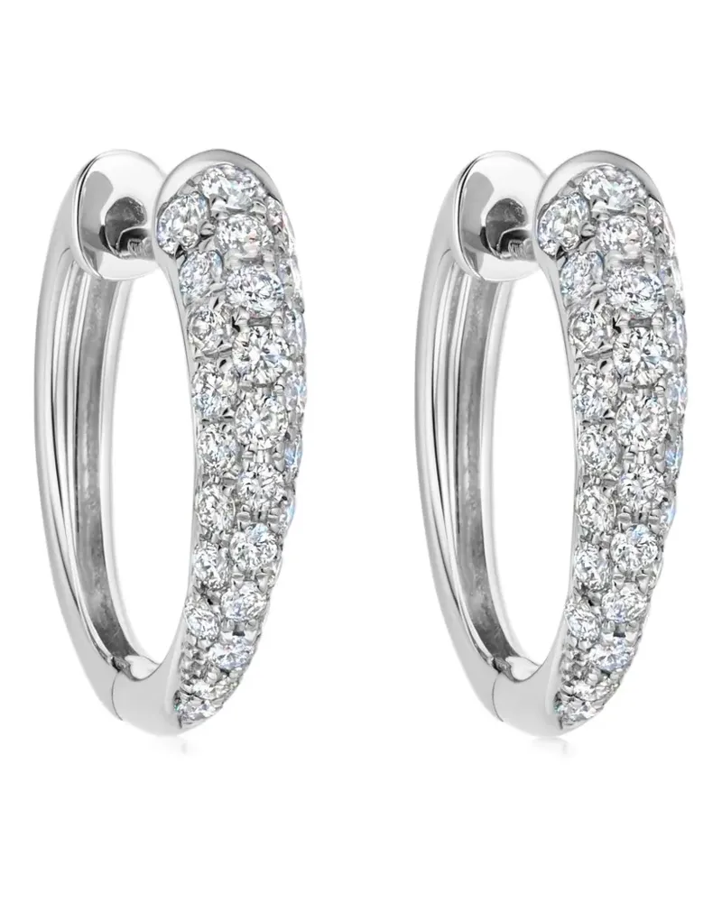 Kiki McDonough 18kt Kiki Weiß- und Gelbgoldohrringe mit Diamanten - Silber Silber