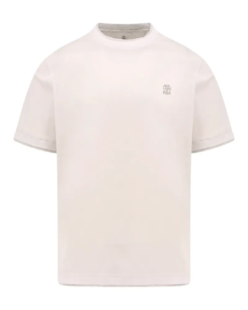Brunello Cucinelli Klassisches T-Shirt - Weiß Weiß