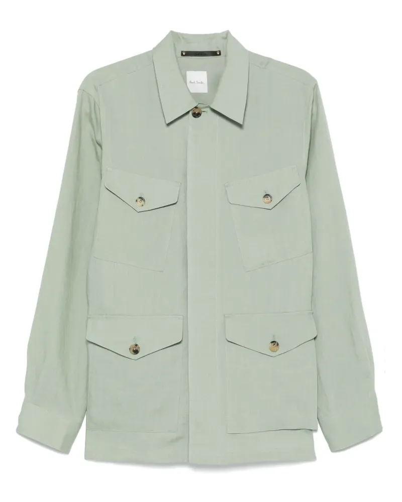 Paul Smith Hemdjacke aus Leinen - Grün Grün