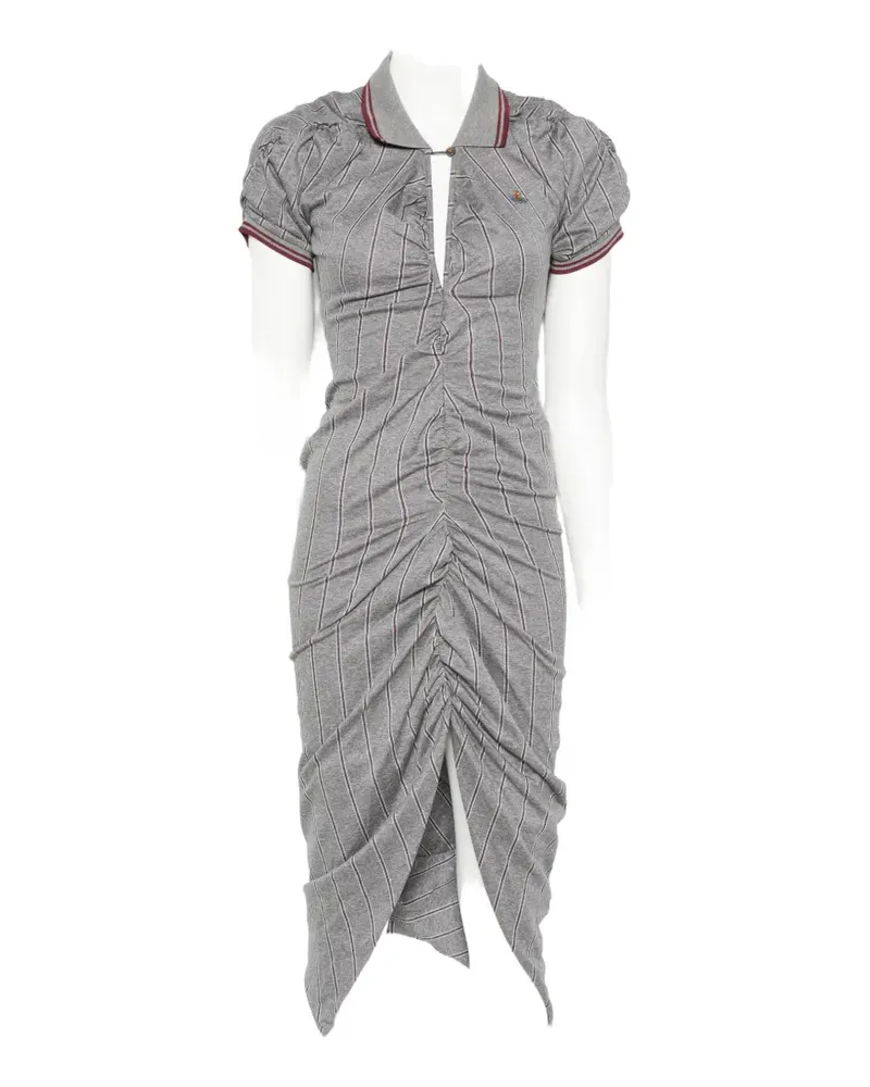Vivienne Westwood Pulling ruched asymmetric midi dress - Grau Grau