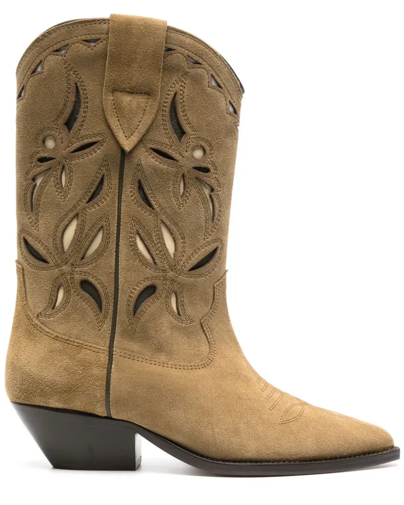Isabel Marant Halbhohe Duerto Wildlederstiefel - Nude Nude