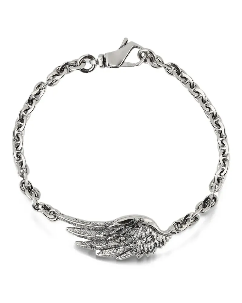 Emanuele Bicocchi Ala wing-pendant chain bracelet - Silber Silber