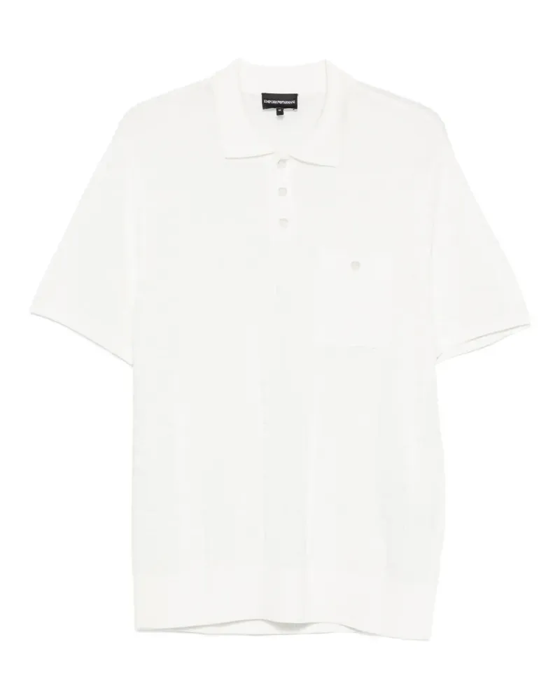 Emporio Armani Poloshirt mit Brusttasche - Weiß Weiß