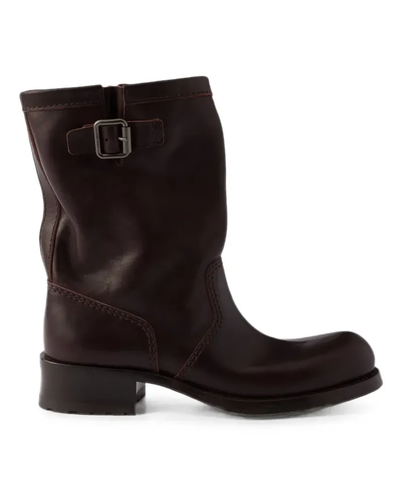 Prada leather mid-calf boots - Braun Braun
