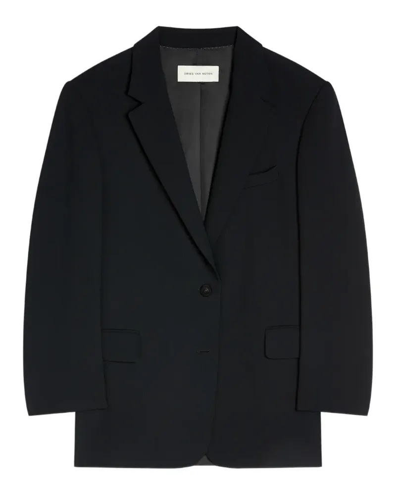 Dries van Noten Oversized-Blazer aus Krepp - Schwarz Schwarz