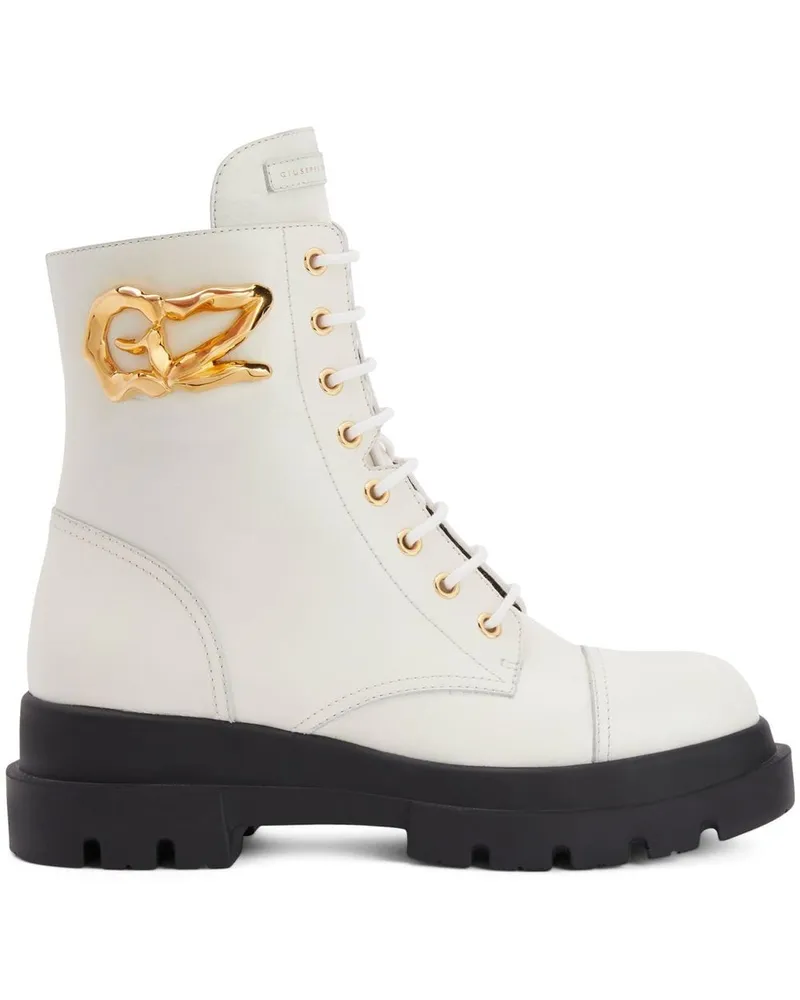 Giuseppe Zanotti Tankie Boot Schnürstiefel - Weiß Weiß