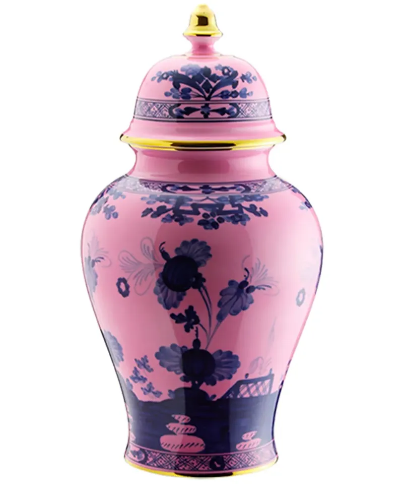 Ginori 1735 Oriente Italiano Potiche-Vase - Rosa Rosa