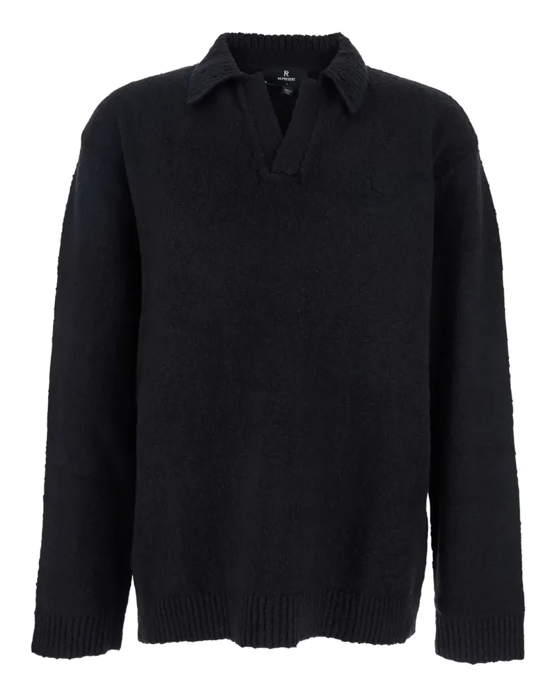 REPRESENT knitted polo sweater - Schwarz Schwarz