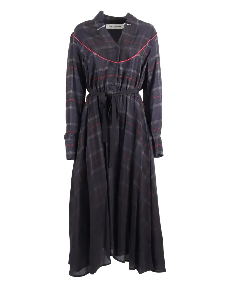 SHIRTAPORTER Kariertes Kleid - Blau Blau