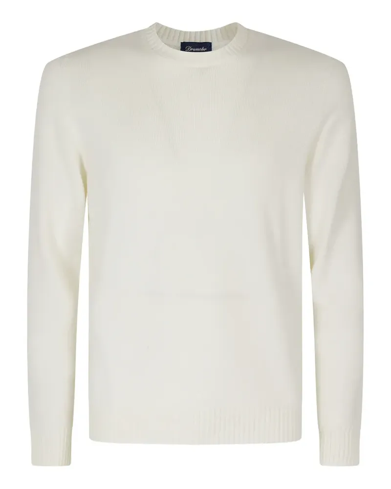 Drumohr  Rundhals-Pullover mit geripptem Saum - Nude Nude
