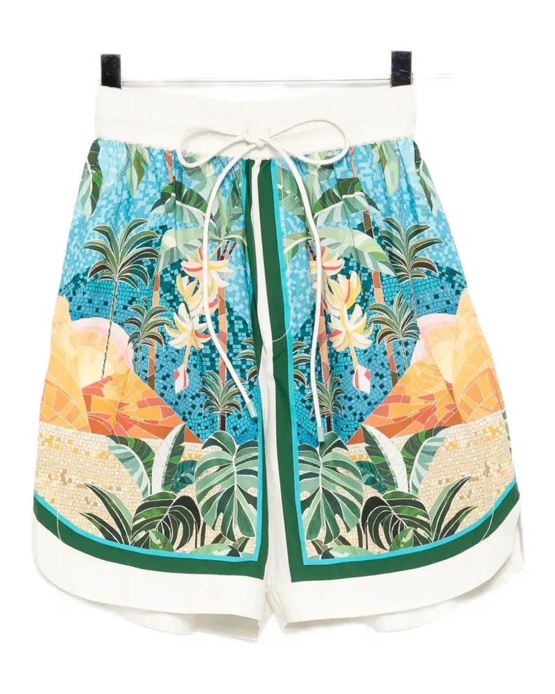 FARM Rio Rio Mosaic graphic-print shorts - Weiß Weiß