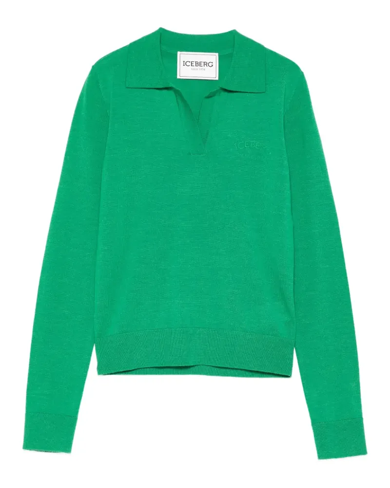 Iceberg V-neck sweater - Grün Grün