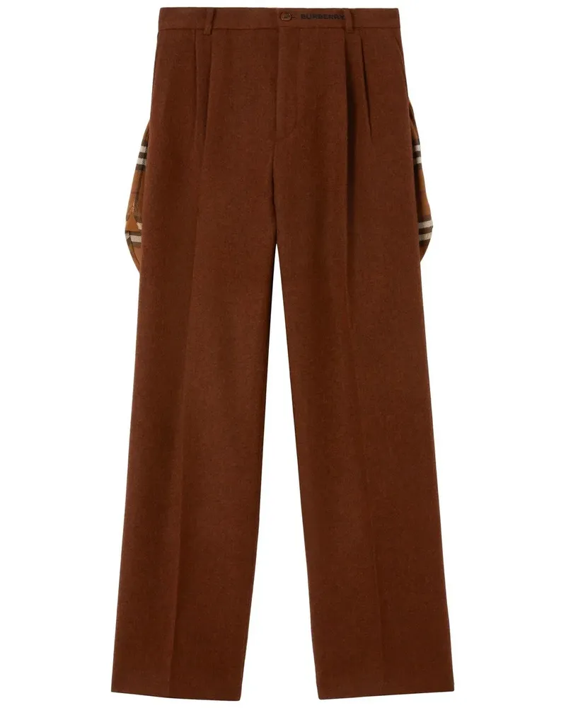 Burberry Bundfaltenhose mit weitem Bein - Rot Rot