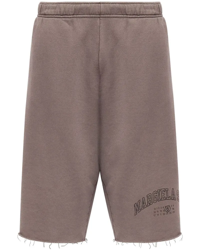 Maison Margiela Shorts mit Nummern-Motiv - Braun Braun