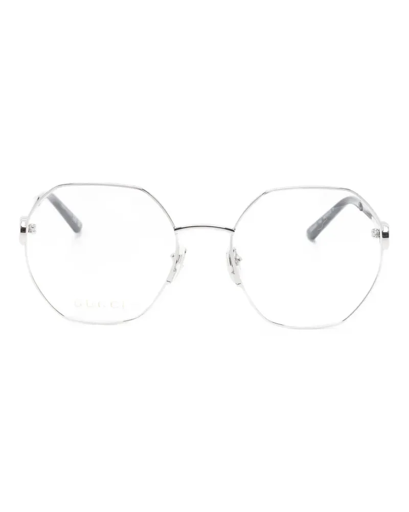 Gucci Brille mit geometrischem Gestell - Silber Silber