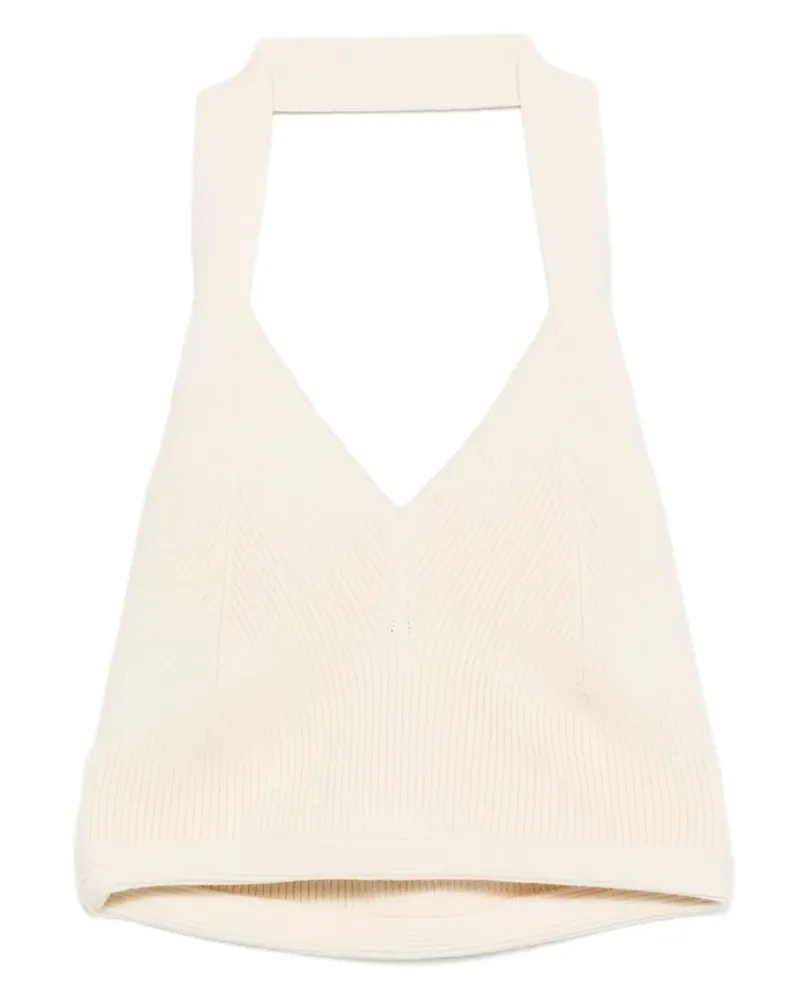 WARDROBE.NYC Neckholder-Top - Nude Nude