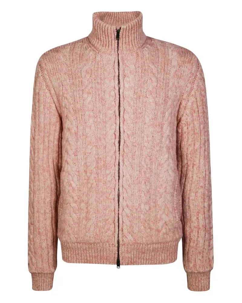 Herno Cardigan mit Zopfmuster - Rosa Rosa
