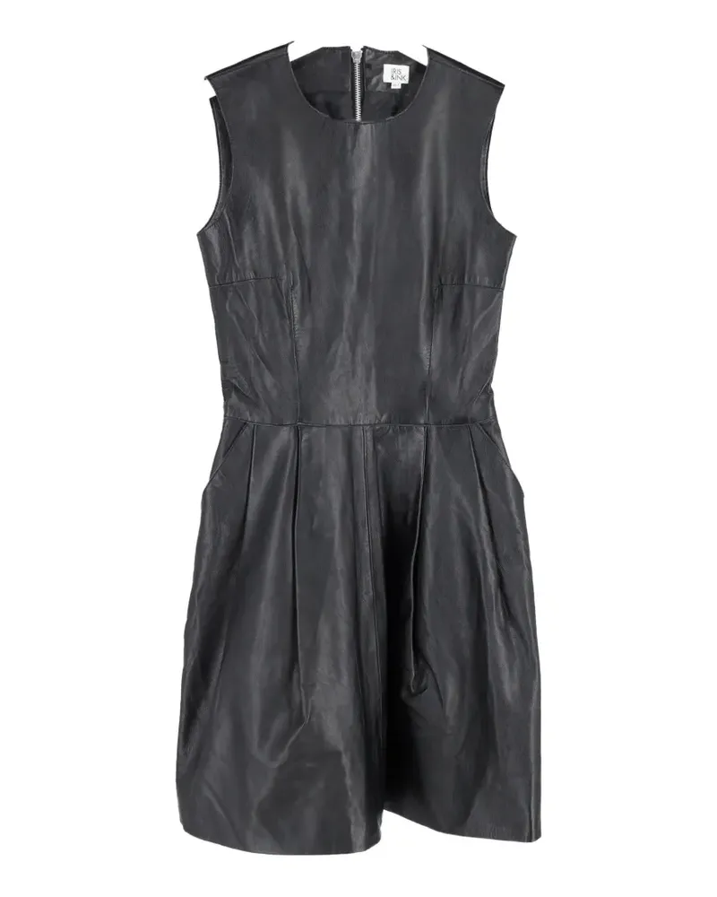 Iris & Ink pleated mini dress - Schwarz Schwarz