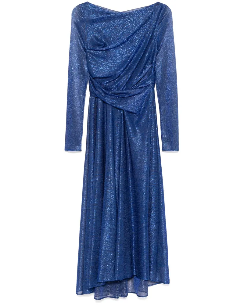 Talbot Runhof Gerafftes Midikleid - Blau Blau