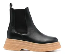 Chelsea-Boots mit elastischen Einsätzen - Schwarz