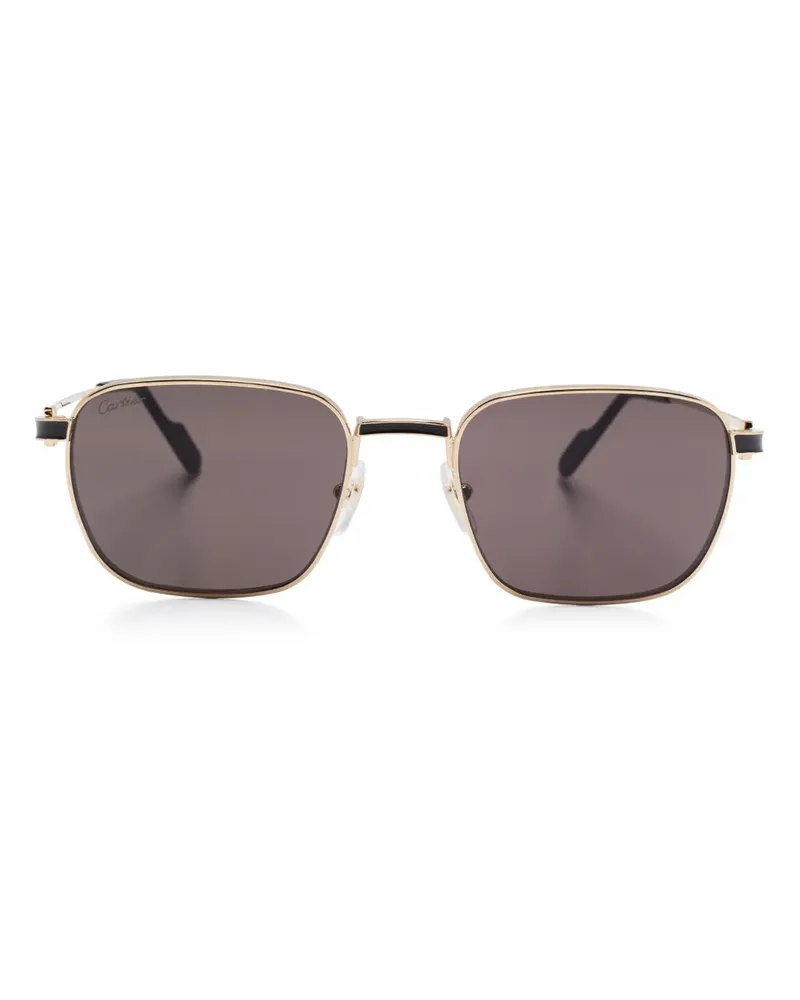 Cartier Sonnenbrille mit eckigem Gestell - Gold Gold