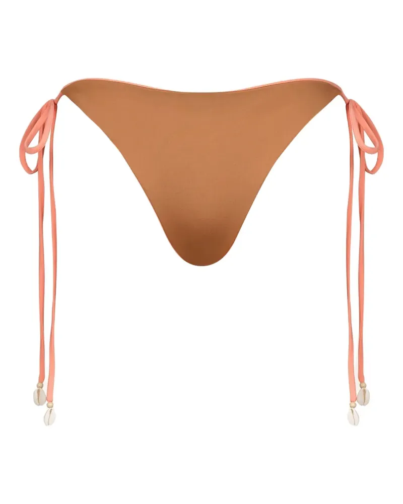 Johanna Ortiz Sagrado shell-detail bikini bottom - Rosa Rosa